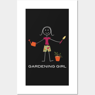 Funny Womens Gardening Girl Posters and Art